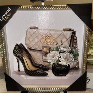 Louis Vuitton Heels Gucci Quilted Bag With Prada Vase Frame 14 by 14 frame